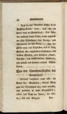 Von der Unrechtmäßigkeit der Knechtschaft.