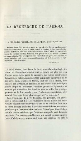 La recherche de l'absolu