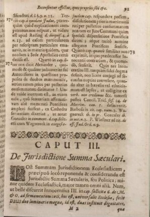 Caput III. De Jurisdictione Summa Saeculari.