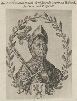 Bildnis von Wilhelmus de tweede, König des Römisch-Deutschen Reiches