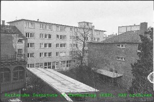 Rückseite des "Künstlerhauses" in der Karlstraße Karlsruhe, von Nordwesten
