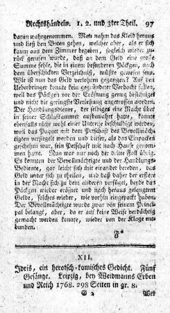 Idris, ein heroisch-komisches Gedicht.