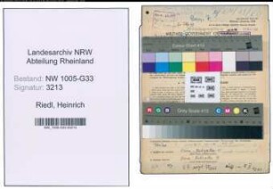 Entnazifizierung Heinrich Riedl , geb. 06.01.1902 (Lehrer)