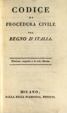 Codice di procedura civile pel regno d'Italia