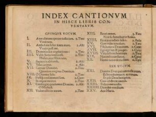 Index Cantionvm