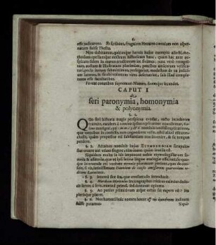 Caput I de seri paronymia, homonymia & polyonymia