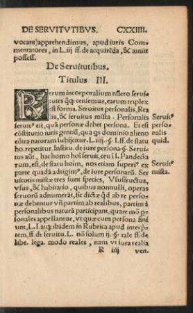 De Servitutibus. Titulus III.