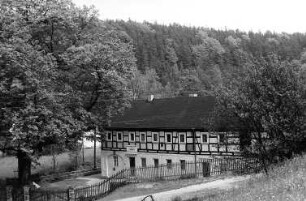 Wilsdruff-Grund. Hintere Mühle oder Obermühle, nach Abbruch der Sägemühle