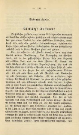 Siebentes Kapitel. Sittliche Zustände