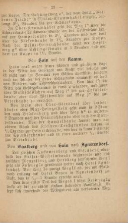 Von Saalberg und von Hain nach Agnetendorf