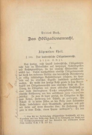 Drittes Buch. Das Obligationenrecht