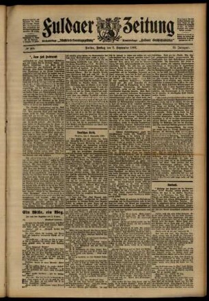 Ausgabe vom Freitag, den 07. September 1906.
