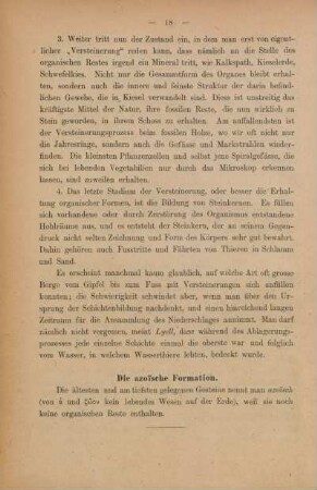 Die azoische Formation