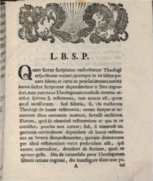In dissertatione theologica veram testimonii spiritus S. interni notionem suppeditare conatur