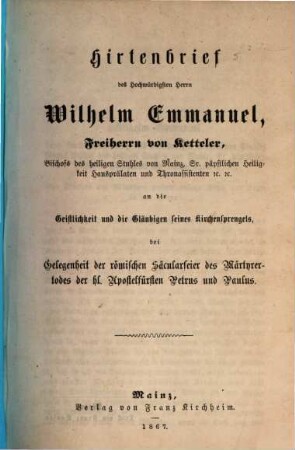 Hirtenbrief ..., 5