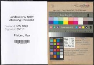 Entnazifizierung Max Frieben , geb. 27.10.1890 (Lehrer)