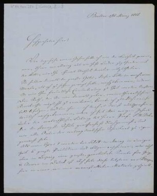 Brief von Bernhard Scholz an Louis Spohr