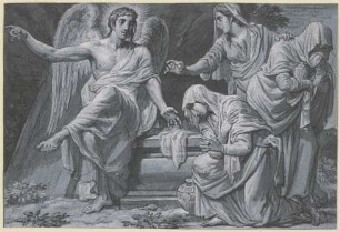 Der Engel mit den drei Marien am leeren Grabe Christi