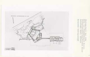 Haus des Staatsbürgers, Berlin-Tiergarten (Diplomarbeit bei Kurt Dübbers): Grundriss Untergeschoss 1:200