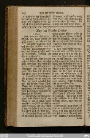 Von der Furcht Gottes.