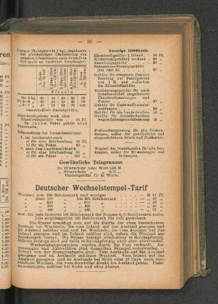 Deutscher Wechselstempel-Tarif