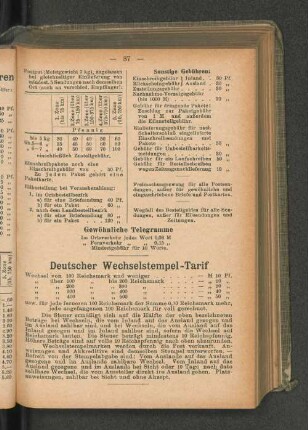 Deutscher Wechselstempel-Tarif