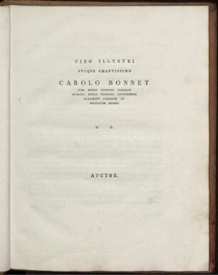 ... Carolo Bonnet ...