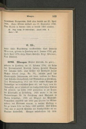 4186. Waagen (Gustav Friedrich, Dr. phil.)
