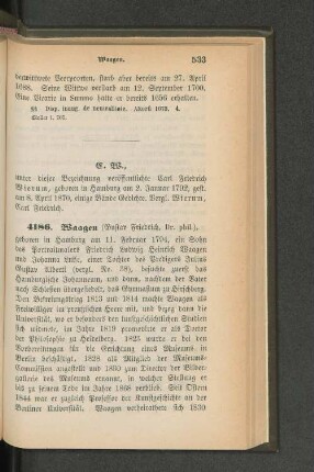 4186. Waagen (Gustav Friedrich, Dr. phil.)