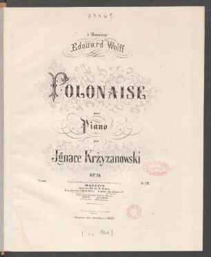 Polonaise pour piano : op. 14