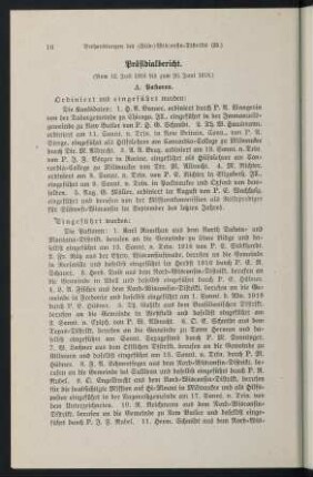 10-12, Präsidialbericht