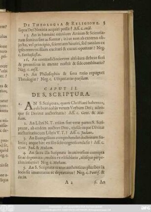 Caput II. De S. Scriptura.