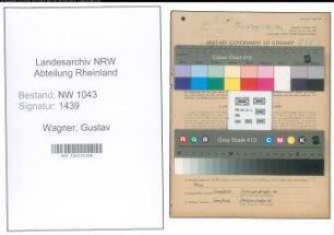 Entnazifizierung Gustav Wagner , geb. 13.10.1900 (Beamter)