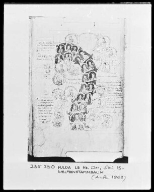 Nekrolog, Welfenchronik und Heiligenviten — Welfenstammbaum, Folio 13verso