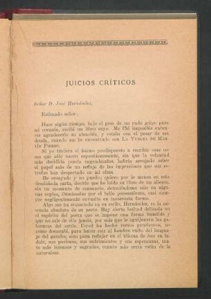 Juicios críticos