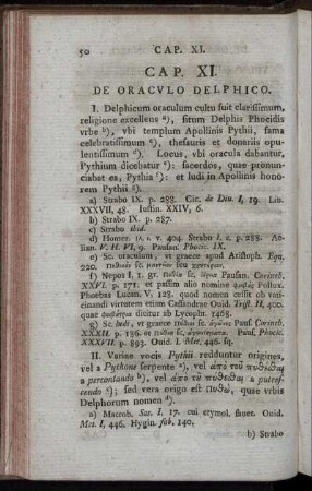 Cap. XI. De Oraculo Delphico – Cap. XII. De Oraculo Trophonii