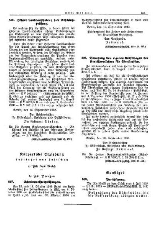 Höhere Landbauschulen; hier Abschlußprüfung : [Erziehung] ; [Für Preußen] ; [Amtliche Erlasse] ; [Amtlicher Teil]