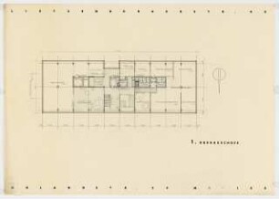 Wohnhäuser Uhlandstraße 39 / Lietzenburger Straße 40, Berlin-Wilmersdorf: Grundriss 1. Obergeschoss 1:100