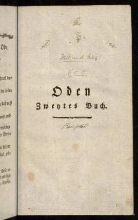 109-170, Oden zweytes Buch.