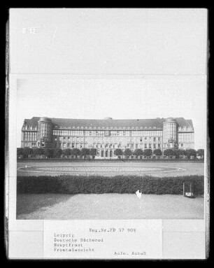 Leipzig, Deutsche Bücherei, Hauptfront