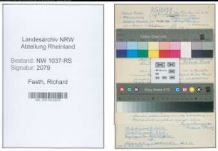 Entnazifizierung Richard Feeth , geb. 01.04.1899 (Lehrer)