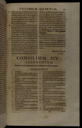 Consilium XIV.