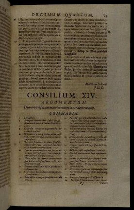 Consilium XIV.
