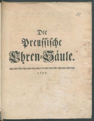Die Preussische Ehren-Säule