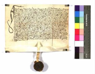 Kaspar Wörlin von Riedheim (Riethain) ergibt sich mit seiner Hausfrau Dorothea Heytürin und seinen Kindern in die Leibeigenschaft der Stadt Ulm.