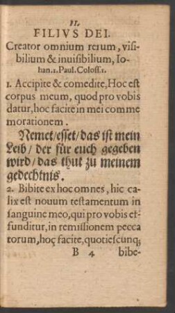 II. Filius Dei.