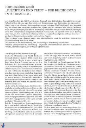 „Furchtlos und treu!“ – Der Bischofstag in Schramberg.