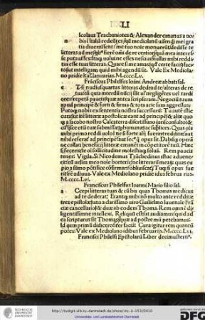 Franciscus Philelfus Ioanni Andreae abbati salutem.