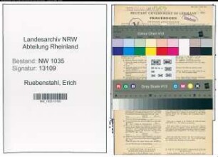 Entnazifizierung Erich Ruebenstahl , geb. 17.11.1897 (Kaufmaennischer Angestellter)