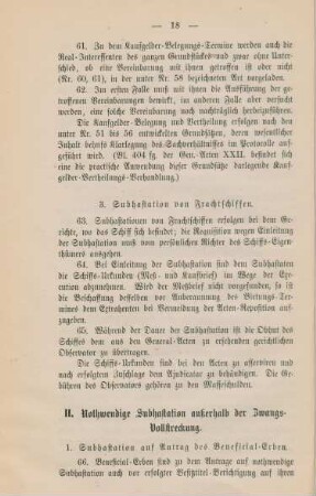 II. Nothwendige Subhastation außerhalb der Zwangs-Vollstreckung.